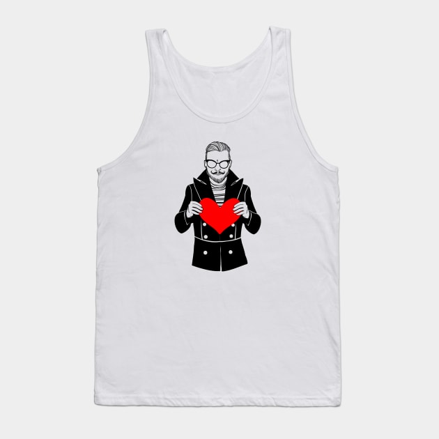 Brutal guy holding heart Tank Top by fears